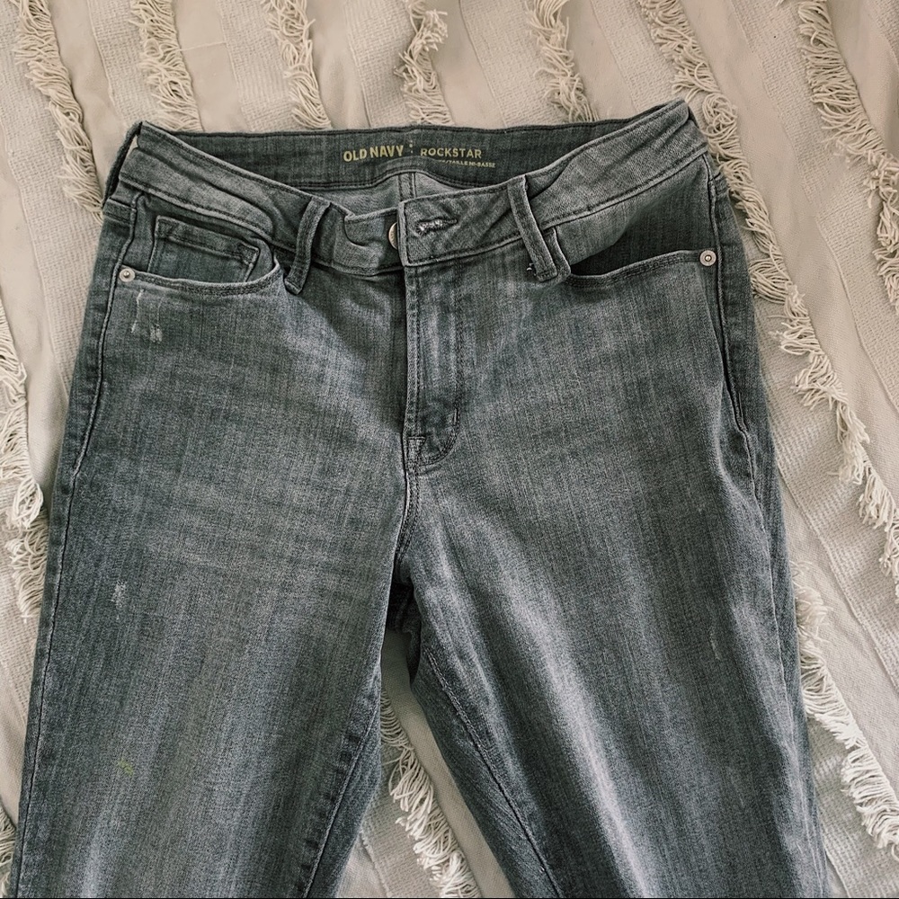 Grey Ripped Skinny Jeans